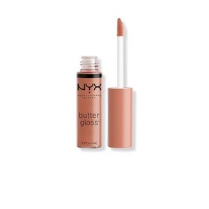 NYX Butter Gloss Non Sticky Lip Gloss in Madeleine, full size 0.27 fl oz/ 8 ml.